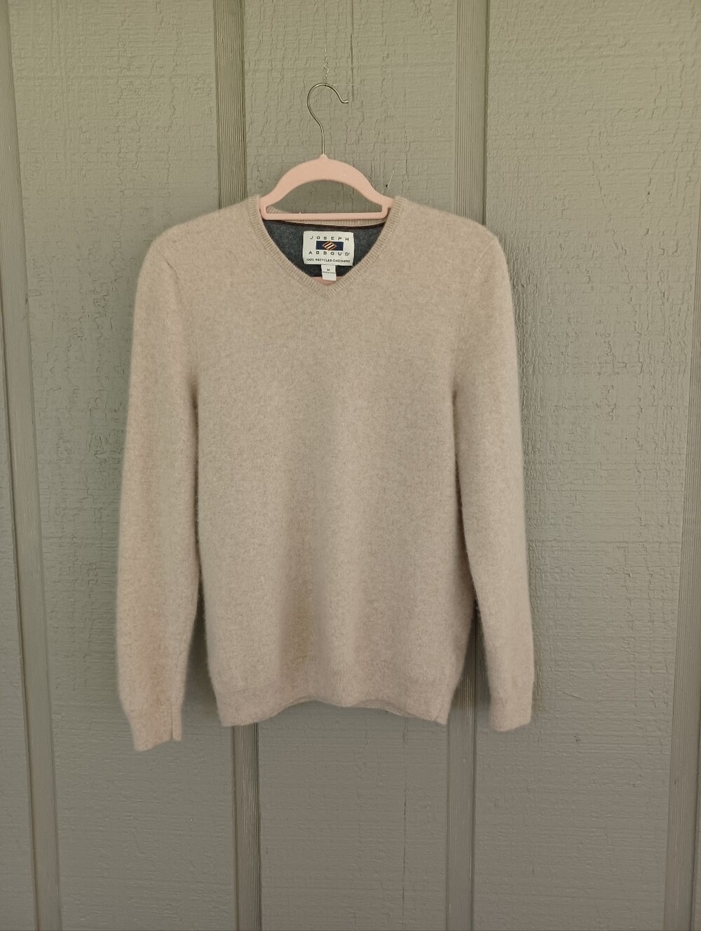 Joseph Abboud Recycled Cashmere Sweater Size M Women Long Sleeve Pullover Preppy
